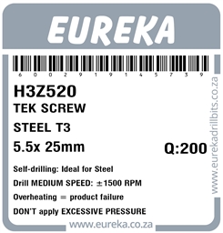 H3Z520 - Tek Screw Steel -H3Z520_label_T